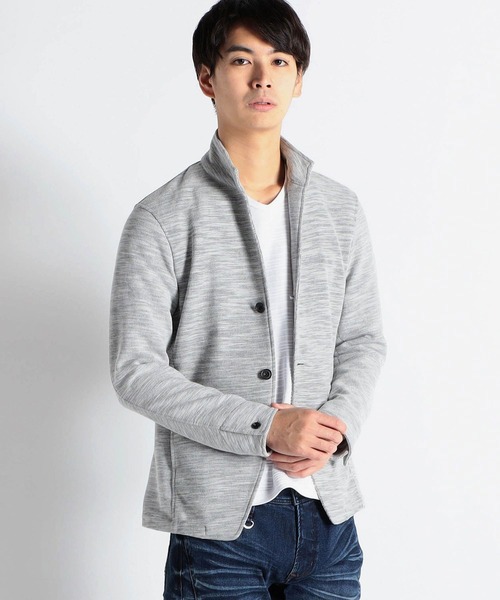 HIDEAWAYS NICOLE（ハイダウェイニコル）の「ツイーディーダブルフェイスジャケット（その他アウター・メンズ・モカ/ブラック×ホワイト/ホワイト×ブラック/サックスブルー・MEDIUM/LARGE/X-LARGE）」の2枚目の写真