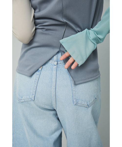 HeRIN.CYE（ヘリンドットサイ）の「Crew neck mesh inner tops（Tシャツ/カットソー・レディース・ネイビー/ライトベージュ/ブラック/グレー/ブルー系その他・FREE）」の15枚目の写真