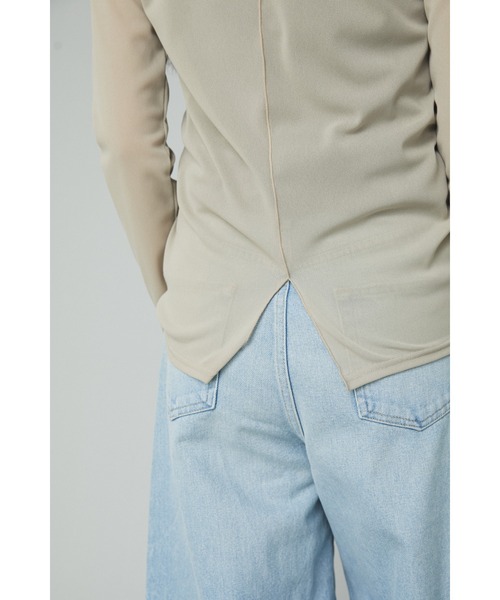 HeRIN.CYE（ヘリンドットサイ）の「Crew neck mesh inner tops（Tシャツ/カットソー・レディース・ネイビー/ライトベージュ/ブラック/グレー/ブルー系その他・FREE）」の10枚目の写真