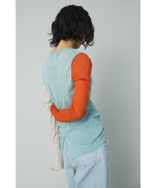 HeRIN.CYE（ヘリンドットサイ）の「Crew neck mesh inner tops（Tシャツ/カットソー・レディース・ネイビー/ライトベージュ/ブラック/グレー/ブルー系その他・FREE）」の20枚目の写真