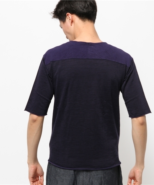 EDIFICE（エディフィス）の「◇プレーティングテンジク フットボールTEE（Tシャツ/カットソー・メンズ・ホワイト/ネイビー・46/48/44）」の5枚目の写真