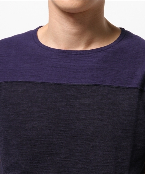 EDIFICE（エディフィス）の「◇プレーティングテンジク フットボールTEE（Tシャツ/カットソー・メンズ・ホワイト/ネイビー・46/48/44）」の6枚目の写真