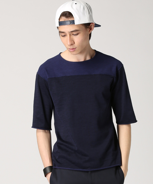 EDIFICE（エディフィス）の「◇プレーティングテンジク フットボールTEE（Tシャツ/カットソー・メンズ・ホワイト/ネイビー・46/48/44）」の14枚目の写真