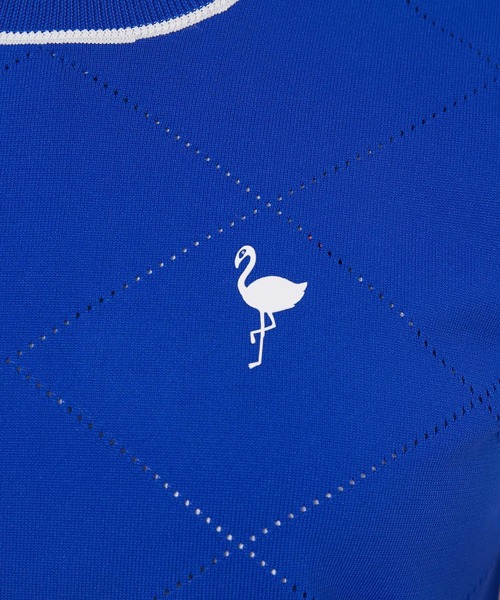 JUN&ROPE'(ジュンアンドロペ)の「【ECO】ダイヤ柄ニットベスト(ベスト・レディース・ホワイト/ブルー・M/S/L)」の11枚目の写真