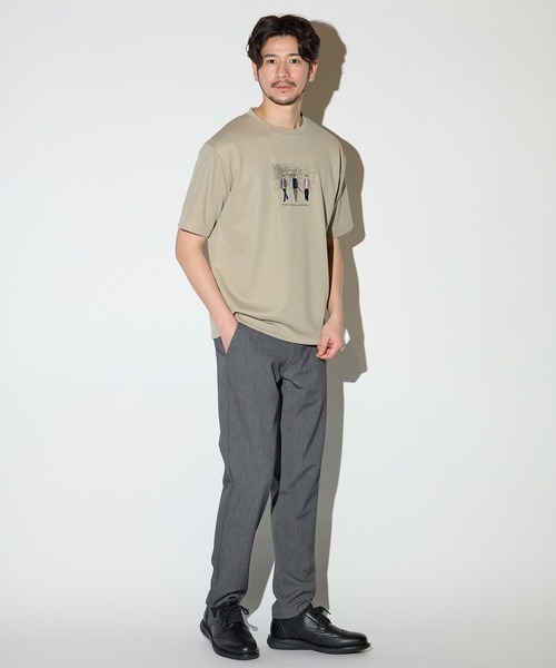 UNION STATION(ユニオンステーション)の「リサイクルポリエステル刺繍プリントTシャツ(Tシャツ/カットソー・メンズ・ベージュ/ホワイト・LL/L/M)」の10枚目の写真