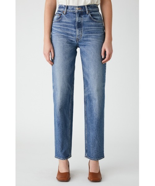 新品 MOUSSY ナイロン デニム ジーンズ パンツ W24 MOUSSY（マウジー）の「NYLON fit Straight Slim（デニムパンツ