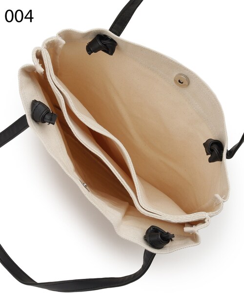 Ober Tashe(オーバータッシェ)の「【便利な仕切り付き!】ヘルツトート(トートバッグ・レディース・アイボリー/グレー/ブラック・FREE)」の7枚目の写真