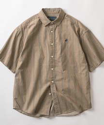 【0】【BEVERLY HILLS POLO CLUB/ビバリーヒルズポロクラブ】ワイドシルエット ワンポイントロゴ刺繍 レギュラーカラー半袖シャツ/ビッグシルエット
