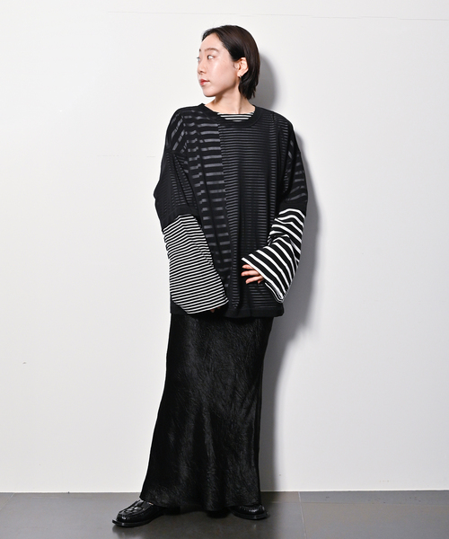 CITYSHOP（シティーショップ）の「TULLE Tシャツ（Tシャツ/カットソー・レディース・ブラック/ホワイト/イエロー・FREE）」の6枚目の写真