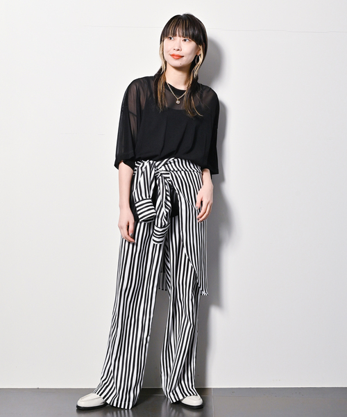 CITYSHOP（シティーショップ）の「TULLE Tシャツ（Tシャツ/カットソー・レディース・ブラック/ホワイト/イエロー・FREE）」の7枚目の写真