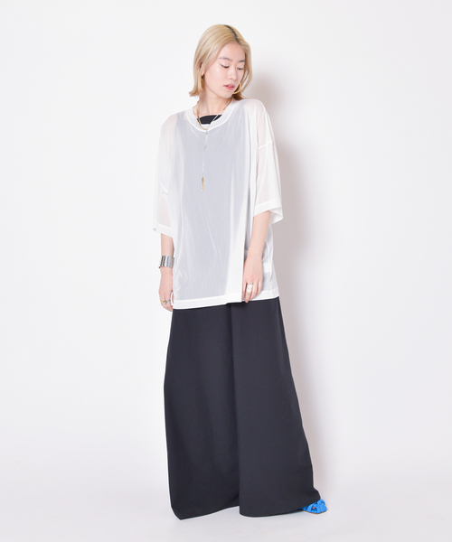 CITYSHOP（シティーショップ）の「TULLE Tシャツ（Tシャツ/カットソー・レディース・ブラック/ホワイト/イエロー・FREE）」の10枚目の写真