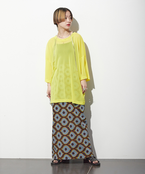 CITYSHOP（シティーショップ）の「TULLE Tシャツ（Tシャツ/カットソー・レディース・ブラック/ホワイト/イエロー・FREE）」の13枚目の写真