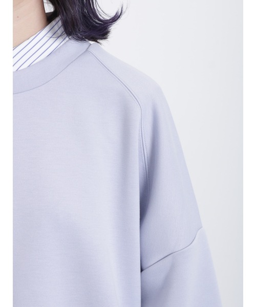 Samansa Mos2 blue（サマンサモスモスブルー）の「ダンボールニットプルオーバー（Tシャツ/カットソー・レディース・サックスブルー/イエロー/ミント・ﾌﾘ-）」の14枚目の写真