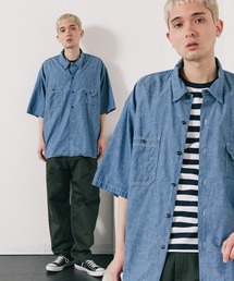 CAL O LINE/キャルオーライン CHAMBRAY S/S SHIRT シャンブレーシャツ デニムシャツ