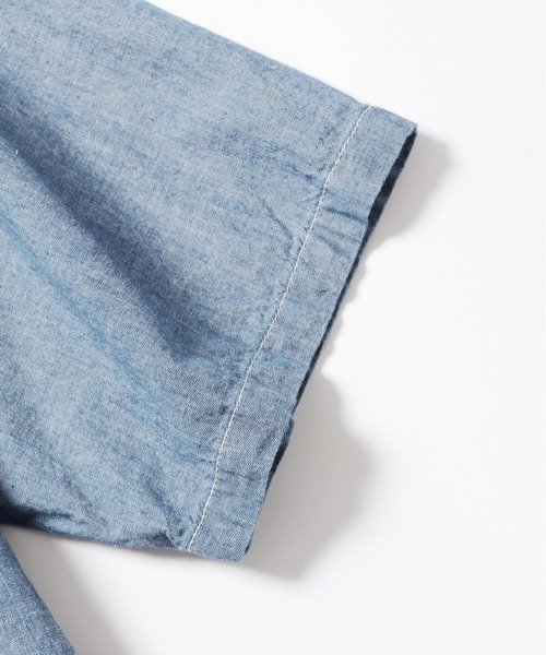 CAL O LINE(キャルオーライン)の「CAL O LINE/キャルオーライン CHAMBRAY S/S SHIRT シャンブレーシャツ デニムシャツ(シャツ/ブラウス・メンズ・ブルー・XL/L/M)」の12枚目の写真