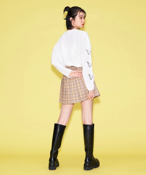 FOREVER 21（フォーエバー トゥエンティーワン）の「【POP】チェックプリーツミニスカート（スカート・レディース・グレー/ベージュ・MEDIUM/SMALL）」の6枚目の写真