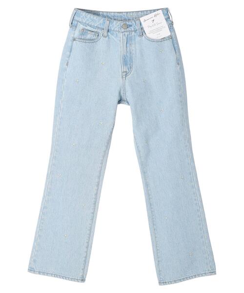 AMERICAN HOLIC（アメリカンホリック）の「7周年刺繍フレアパンツ（デニムパンツ・レディース・サックスブルー・S/M/L）」の9枚目の写真