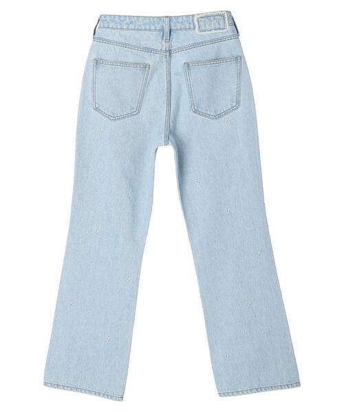 AMERICAN HOLIC（アメリカンホリック）の「7周年刺繍フレアパンツ（デニムパンツ・レディース・サックスブルー・S/M/L）」の10枚目の写真