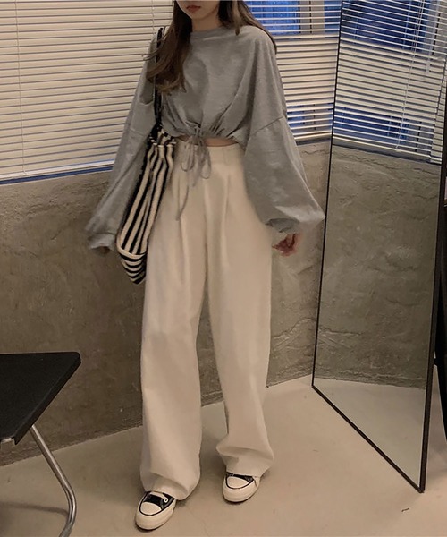 NinaetLina（ニナエリナ）の「裾絞りカットソー（Tシャツ/カットソー・レディース・ホワイト/グレー/ブラック・FREE）」の11枚目の写真