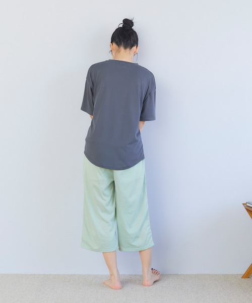 CROSSPLUS ONLINE（クロスプラスオンライン）の「【LAFUKU】半袖スウェットルームウェア　上下セット（ラフク）（ルームウェア/パジャマ・レディース・ネイビー/オレンジ/ピンク/サックスブルー/ライトグリーン/チャコールグレー・L/M/LL）」の21枚目の写真