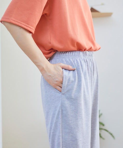 CROSSPLUS ONLINE（クロスプラスオンライン）の「【LAFUKU】半袖スウェットルームウェア　上下セット（ラフク）（ルームウェア/パジャマ・レディース・ネイビー/オレンジ/ピンク/サックスブルー/ライトグリーン/チャコールグレー・L/M/LL）」の19枚目の写真