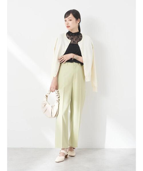 earth music&ecology(アースミュージックアンドエコロジー)の「レースドッキング半袖プルオーバー(Tシャツ/カットソー・レディース・ブラック/アイボリー/ミント・S/M)」の4枚目の写真