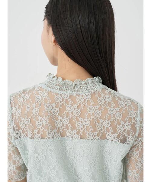 earth music&ecology(アースミュージックアンドエコロジー)の「レースドッキング半袖プルオーバー(Tシャツ/カットソー・レディース・ブラック/アイボリー/ミント・S/M)」の22枚目の写真