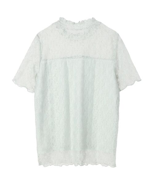 earth music&ecology(アースミュージックアンドエコロジー)の「レースドッキング半袖プルオーバー(Tシャツ/カットソー・レディース・ブラック/アイボリー/ミント・S/M)」の10枚目の写真