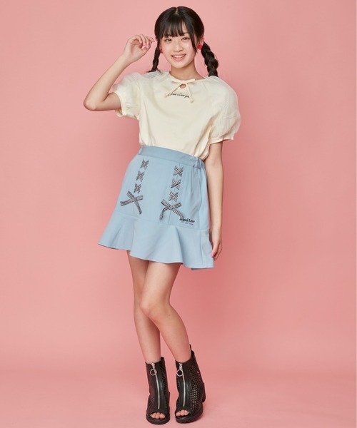 JENNI love（ジェニィラブ）の「レースアップ裾フリルスカパン