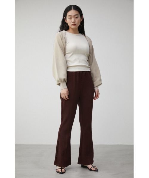 AZUL by moussy(アズールバイマウジー)の「SHORT KNIT BOLERO/ショートニットボレロ(カーディガン/ボレロ・レディース・ブラック/ライトベージュ/ブラウン・FREE)」の16枚目の写真