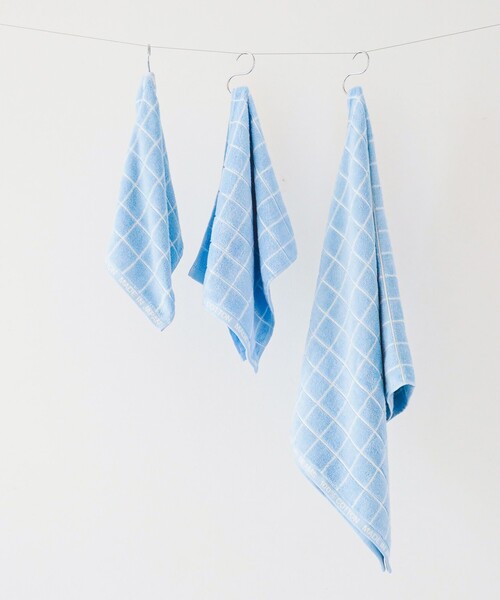 bpr BEAMS（ビーピーアール ビームス ）の「bPr BEAMS / グリッド フェイスタオル（タオル・メンズ・ライトブルー/ライトグレー/ネイビー・ONE SIZE）」の5枚目の写真