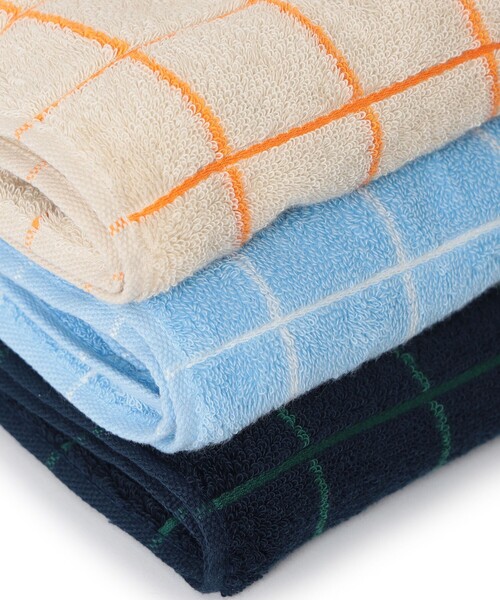 bpr BEAMS（ビーピーアール ビームス ）の「bPr BEAMS / グリッド フェイスタオル（タオル・メンズ・ライトブルー/ライトグレー/ネイビー・ONE SIZE）」の7枚目の写真