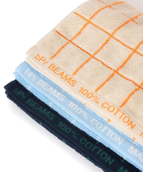bpr BEAMS（ビーピーアール ビームス ）の「bPr BEAMS / グリッド フェイスタオル（タオル・メンズ・ライトブルー/ライトグレー/ネイビー・ONE SIZE）」の9枚目の写真