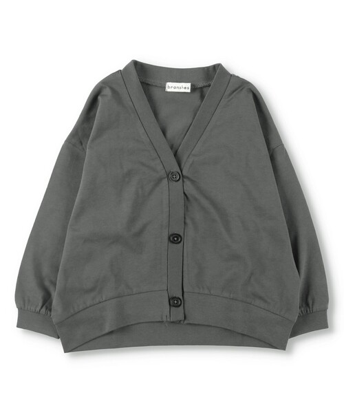 BRANSHES(ブランシェス)の「【WEB限定】UVケア長袖カーディガン(カーディガン/ボレロ・キッズ・ライトグリーン/チャコールグレー/サックスブルー・120/100/110/130/140)」の2枚目の写真
