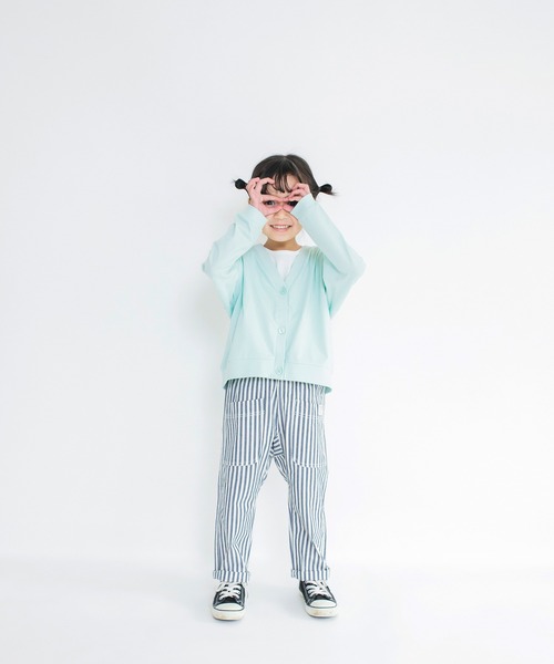 BRANSHES(ブランシェス)の「【WEB限定】UVケア長袖カーディガン(カーディガン/ボレロ・キッズ・ライトグリーン/チャコールグレー/サックスブルー・120/100/110/130/140)」の4枚目の写真