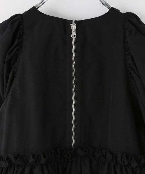 LOWRYS FARM（ローリーズファーム）の「ＢＩＧパフワンピース　909299（ワンピース・キッズ・ブラック/ベージュ/ピンク・150cm/160cm）」の18枚目の写真