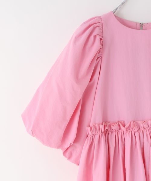 LOWRYS FARM（ローリーズファーム）の「ＢＩＧパフワンピース　909299（ワンピース・キッズ・ブラック/ベージュ/ピンク・150cm/160cm）」の12枚目の写真