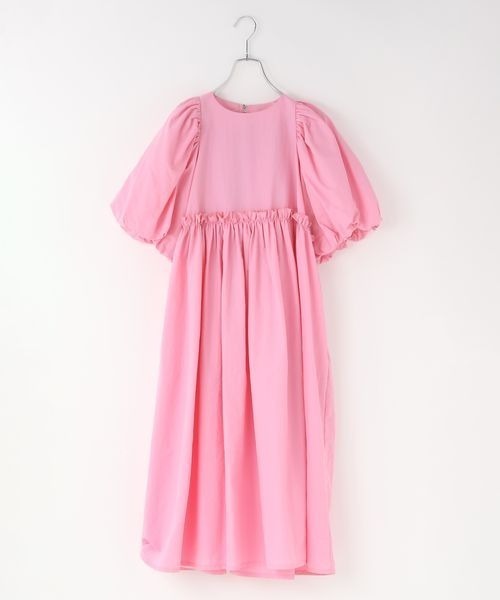 LOWRYS FARM（ローリーズファーム）の「ＢＩＧパフワンピース　909299（ワンピース・キッズ・ブラック/ベージュ/ピンク・150cm/160cm）」の9枚目の写真