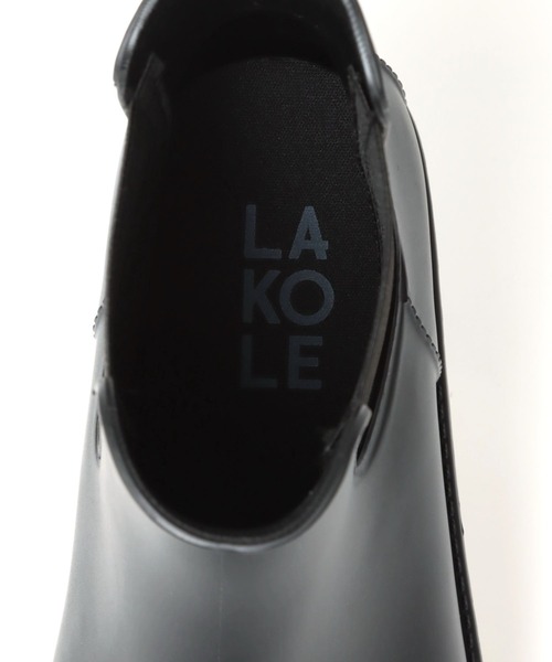 LAKOLE（ラコレ）の「ソール配色レインブーツ[WOMEN] / 190299（レインシューズ・レディース・ブラック/ダークブラウン・MEDIUM/LARGE）」の7枚目の写真