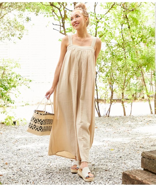 anap mimpi(アナップミンピ)の「Wガーゼリラックスベアオールインワン(つなぎ/オールインワン・レディース・サックスブルー/ベージュ系その他/ブラック・FREE)」の21枚目の写真
