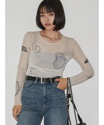 EMODA | シアープリントスキントップス(Tシャツ/カットソー)