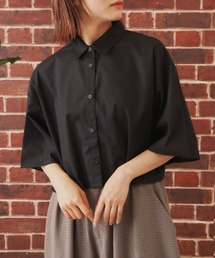 ショート丈レギュラーカラー半袖シャツ