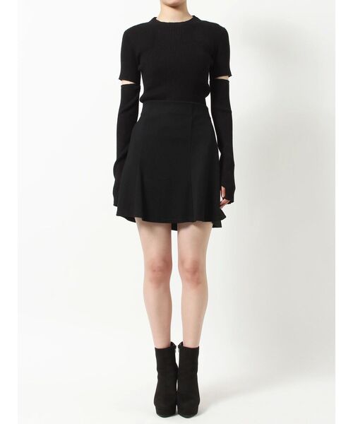 RESEXXY（リゼクシー）の「スウェットミニフレアスカート【セットアップ着用可能】（スカート・レディース・グレー/アイボリー/ブラック・FREE）」の9枚目の写真