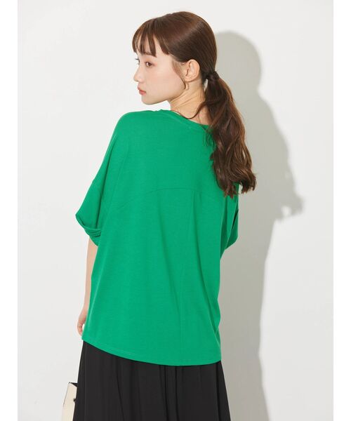 AMERICAN HOLIC（アメリカンホリック）の「袖折り返しカットプルオーバー（Tシャツ/カットソー・レディース・アイボリー/ブルー/グリーン/チャコールグレー・M/L）」の10枚目の写真