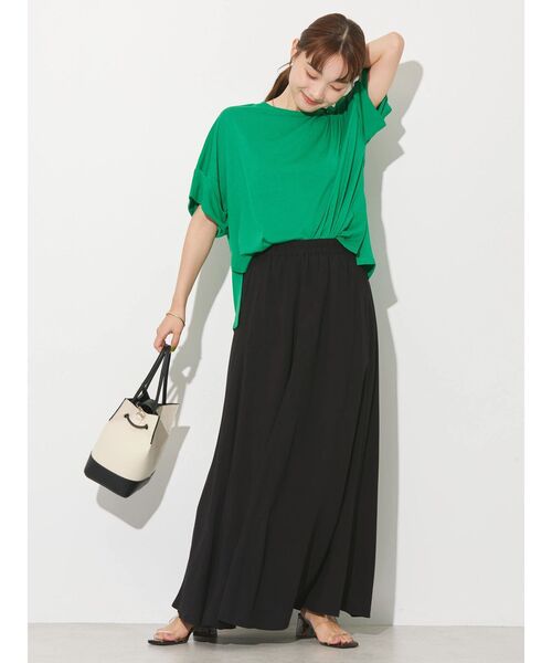 AMERICAN HOLIC（アメリカンホリック）の「袖折り返しカットプルオーバー（Tシャツ/カットソー・レディース・アイボリー/ブルー/グリーン/チャコールグレー・M/L）」の11枚目の写真