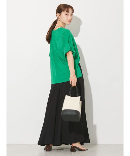 AMERICAN HOLIC（アメリカンホリック）の「袖折り返しカットプルオーバー（Tシャツ/カットソー・レディース・アイボリー/ブルー/グリーン/チャコールグレー・M/L）」の13枚目の写真