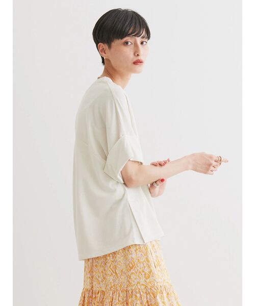 AMERICAN HOLIC（アメリカンホリック）の「袖折り返しカットプルオーバー（Tシャツ/カットソー・レディース・アイボリー/ブルー/グリーン/チャコールグレー・M/L）」の20枚目の写真