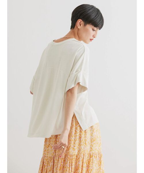 AMERICAN HOLIC（アメリカンホリック）の「袖折り返しカットプルオーバー（Tシャツ/カットソー・レディース・アイボリー/ブルー/グリーン/チャコールグレー・M/L）」の21枚目の写真