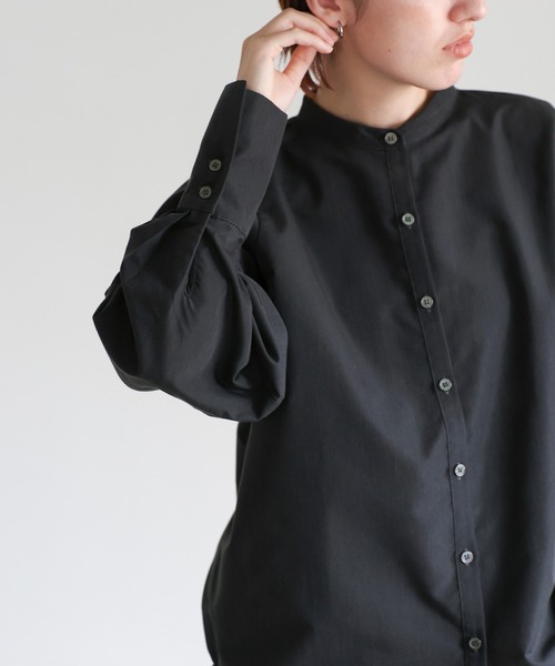セール】【サイズ展開あり】カーブスリーブロングカフスシャツ