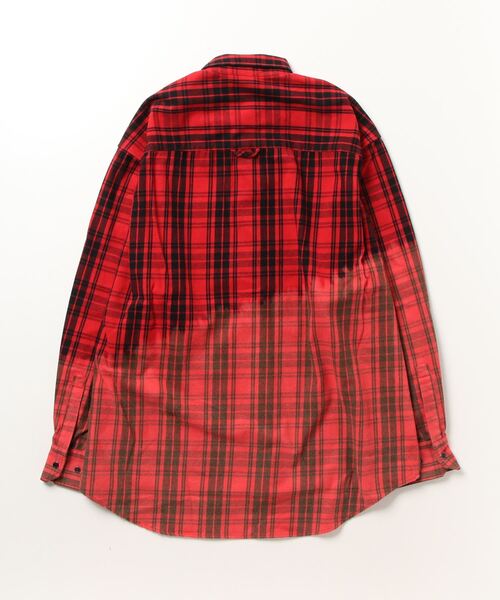 VETEMENTS（ヴェトモン）の「VETEMENTS / ヴェトモン：BLEACHED FLANNEL SHIRT：UE63SH180[RIP]（シャツ/ブラウス・メンズ・レッド系その他/ブルー系その他・S/M）」の3枚目の写真